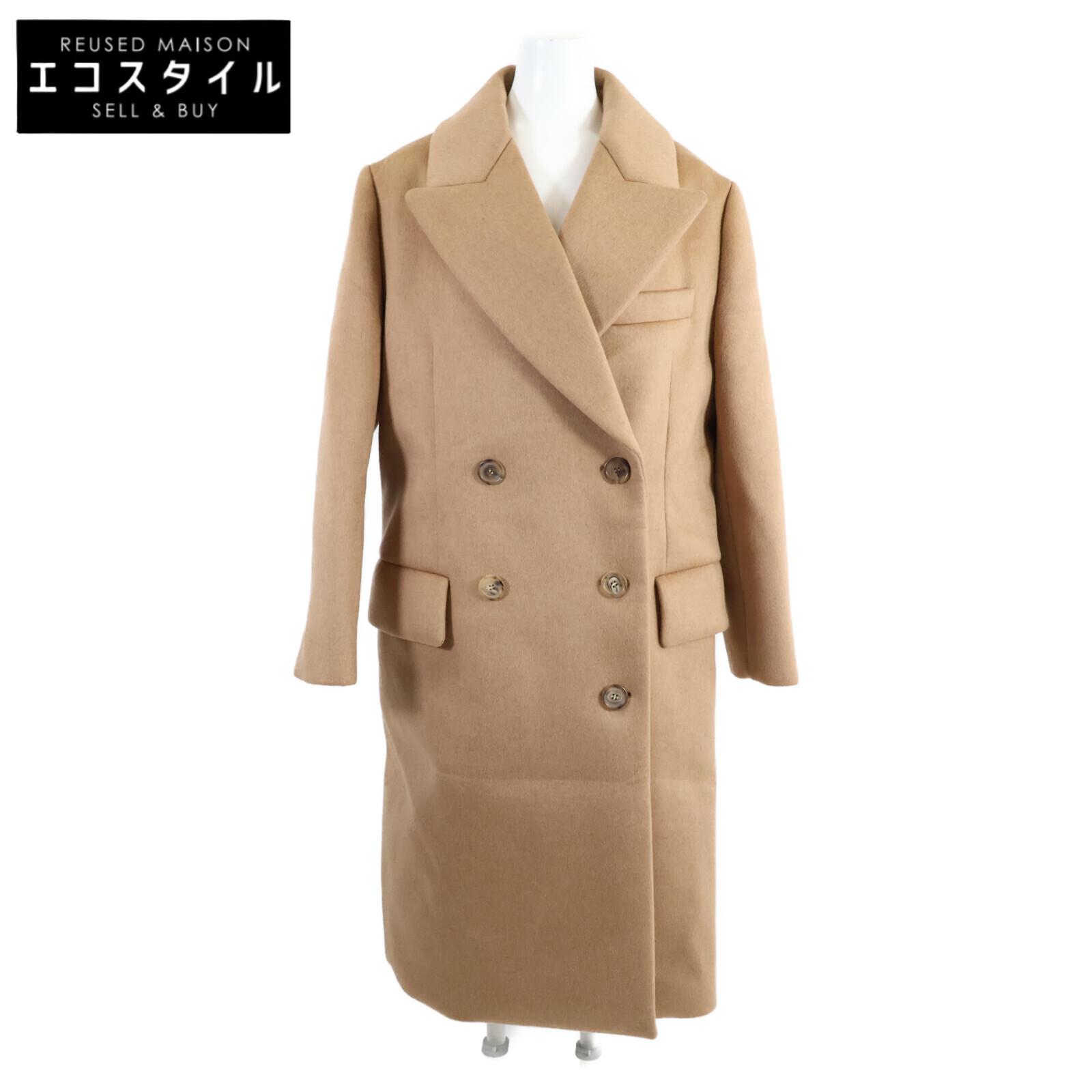 

MIUMIU [Beautiful condition] Camel wool double chesterfield jacket coat 38 beigeUsed