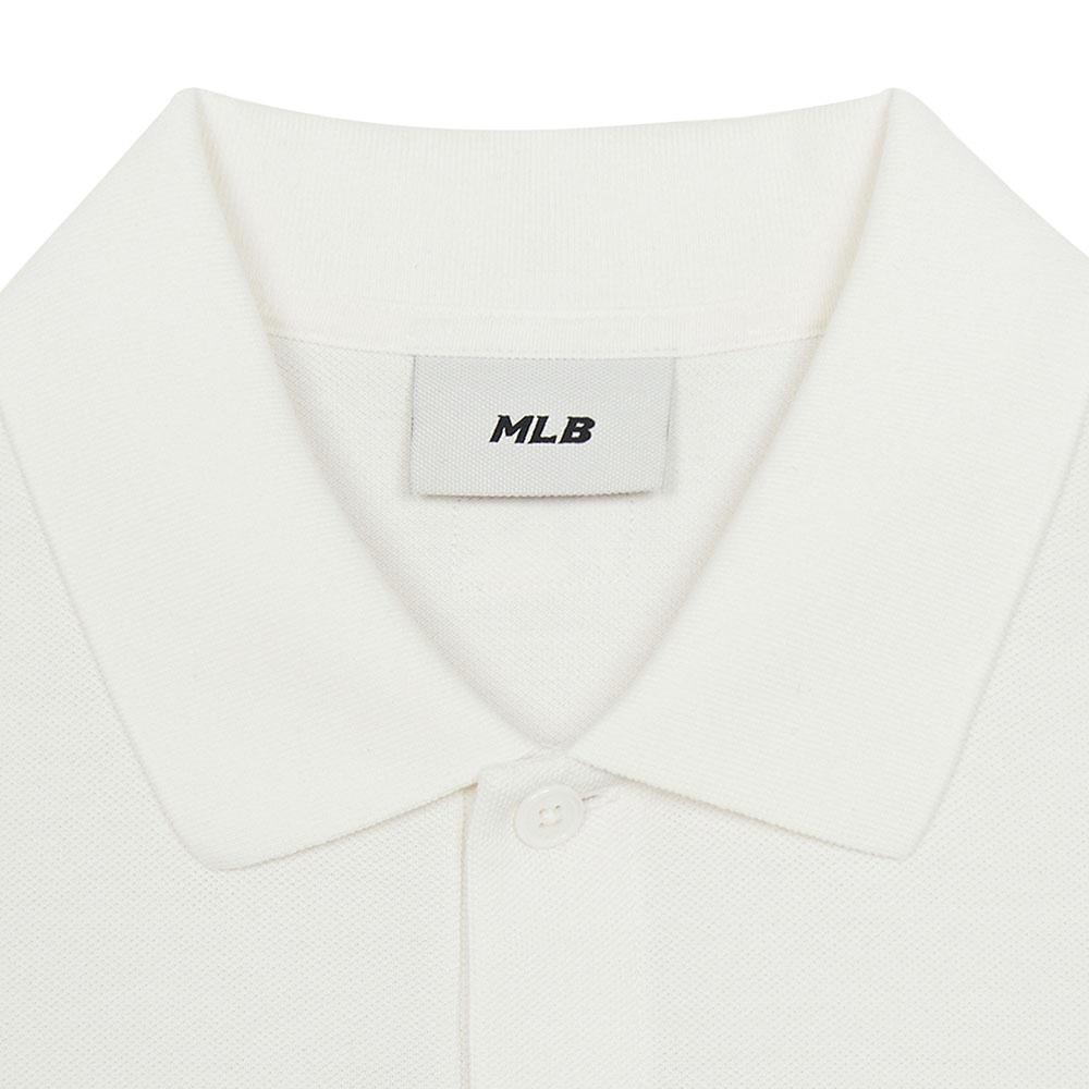 MLB SS26 Pullover Short Sleeve Solid Color Floral Logo Polo Shirt Unisex Polo Shirts 3APQM0363-43IVS