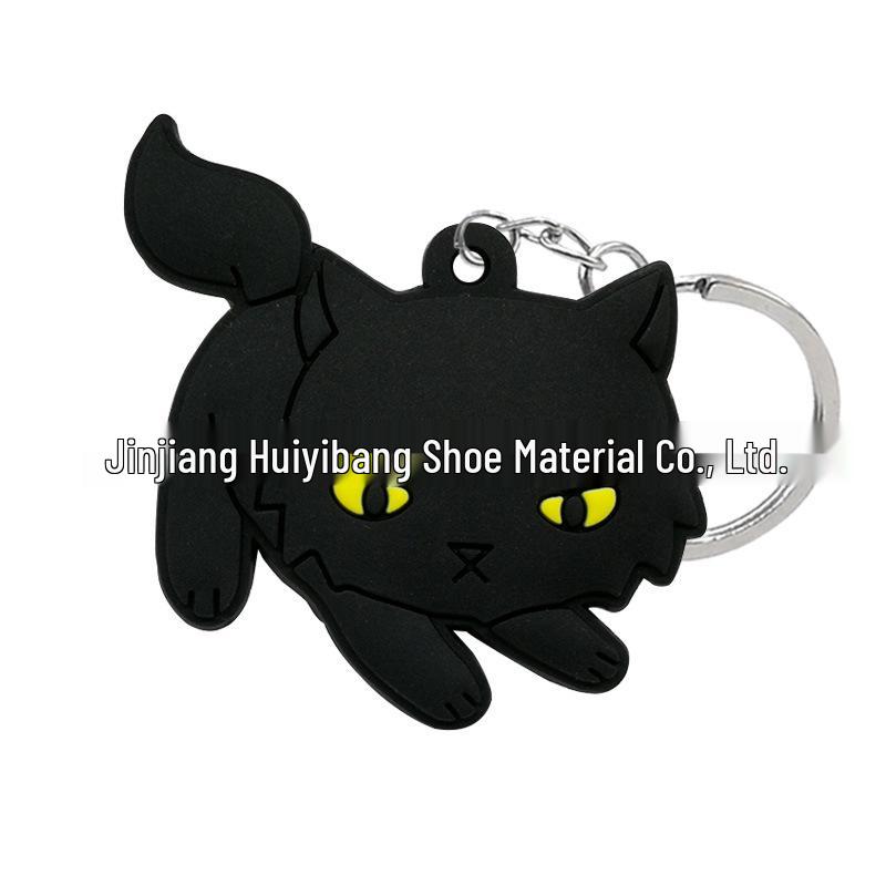 PVC Soft Rubber Cat Keychain Pendant - Cute Bag Accessory and Ornament