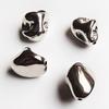 CCB Silver Irregular Bean Beads for DIY Handmade Jewelry Accessories