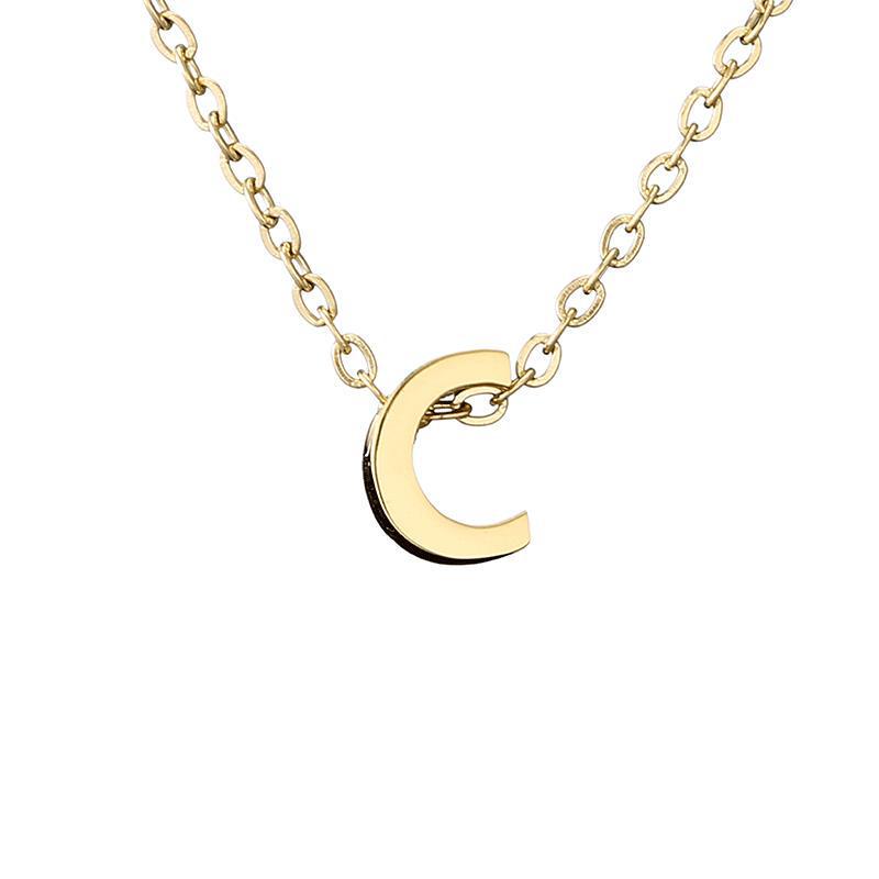 St. Delan Gold-Plated Titanium Steel Clavicle Necklace – European & American Pendant Jewelry