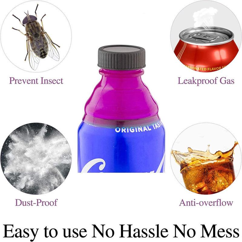 

1Pc/6Pcs Reusable Plastic Airtight Lid Beer Water Dispenser Lid Can Protector Caps Cover Bottle Top Soda Saver Cans Dust Cover