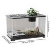 Betta Fish Tank Desktop Large Fish Tank Aquarium Modern Container With Turtle Resting Area Home Decorations For Betta Shrimp