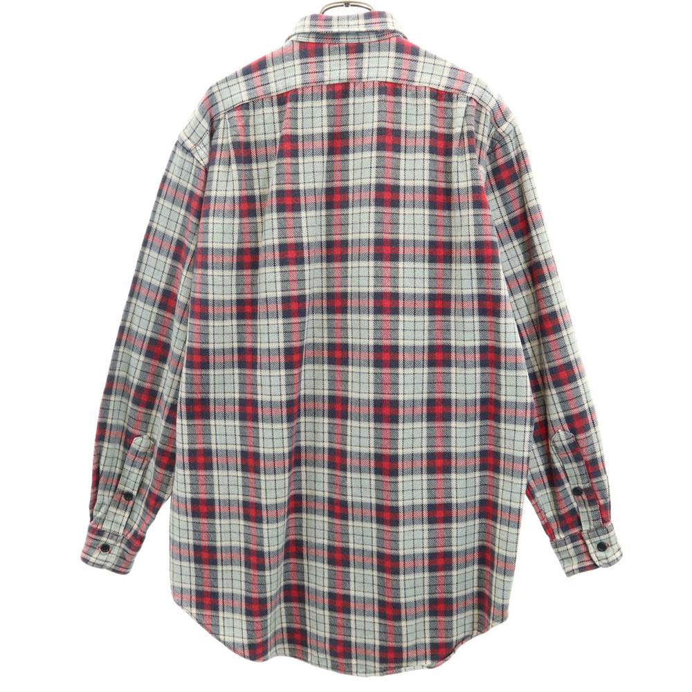 RRL 90s Initial Tag Red 3 Stars Old Check Pattern Long Sleeve Flannel Shirt Men's Used