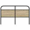 VidaXL Tête de lit chêne sonoma 160 cm acier et bois d'ingénierie, tête de lit pour lit double, meuble de chambre à 4100293