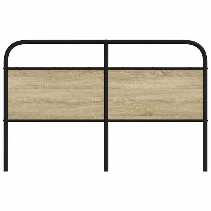 VidaXL Tête de lit chêne sonoma 160 cm acier et bois d'ingénierie, tête de lit pour lit double, meuble de chambre à 4100293