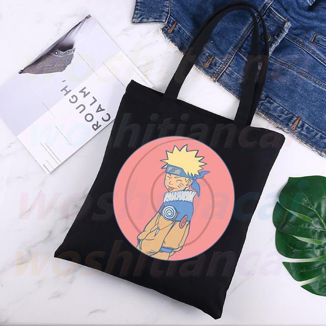 Anime Peripheral Japan's Anime Ramen Righteous Ardour Shopping Bag Women Canvas Tote Bags Eco Bag Shopper Shoulder Bags Black