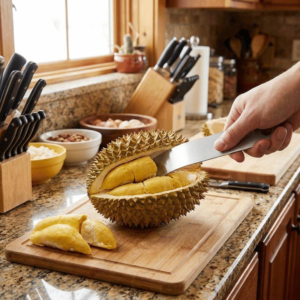 Arc Shaped Durian Shell Opener Stainless Steel Oyster Sheller Fruit Splitter  Fruit Shop