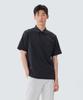 SNOWPEAK APPAREL Classic Woven Short Sleeve Polo Shirt (S25Mmtps16) Black