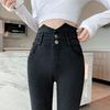 Leggings Women's Outer Wear Summer Thin High Waist Tight Elastic Small Black Pants Small Feet Magic Black Pencil Pants Spring and Autumn