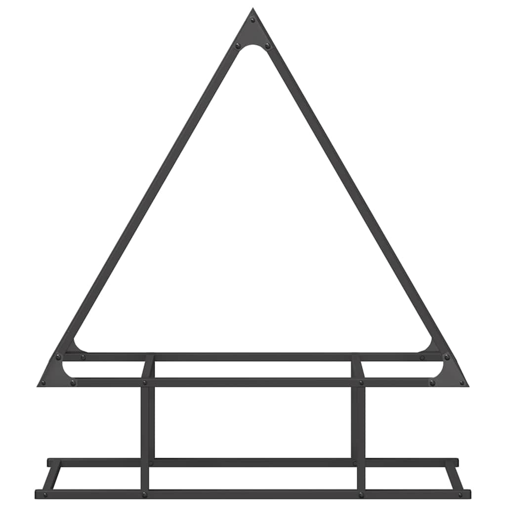 Firewood Rack Black 80 x 25 x 90 cm Cold Rolled Steel
