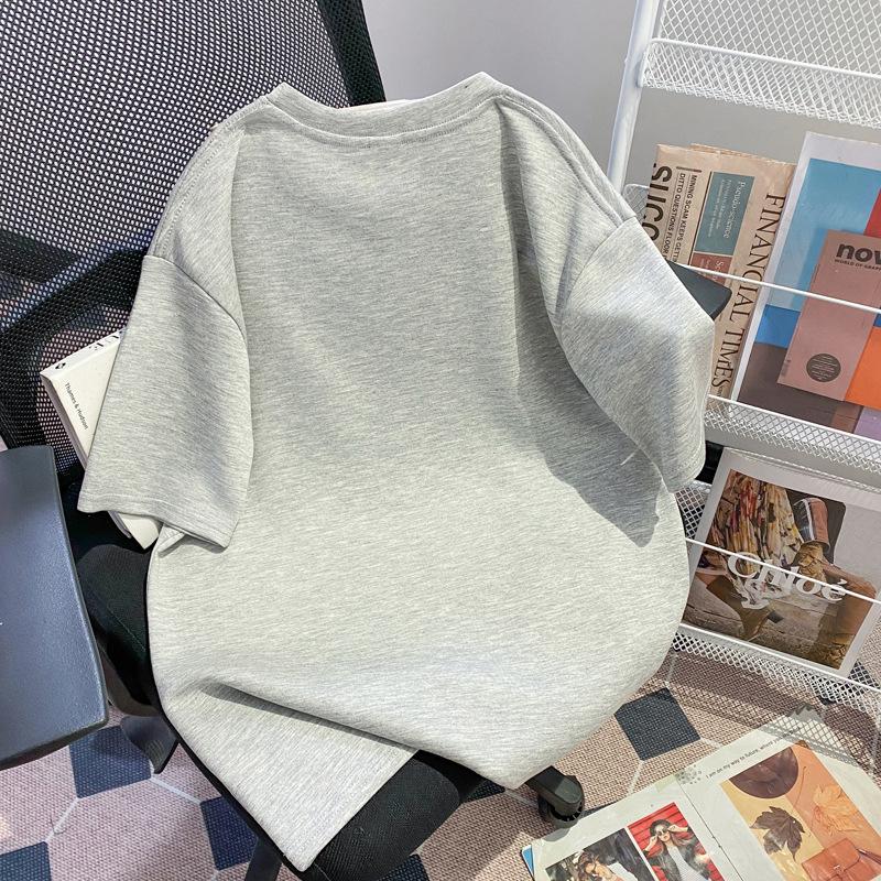 Extra-large Size Stylish Printed Short-sleeved T-shirt