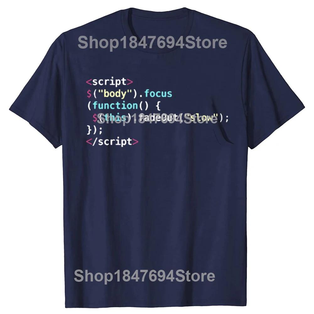 Javascript Code Programmers Geek T Shirts Summer Graphic Cotton Streetwear Short Sleeve Birthday Gifts T-shirt Mens Clothing