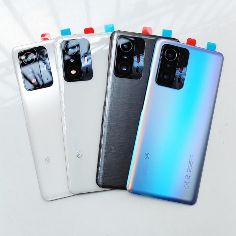 Kameraobjektiv+ Akkuabdeckung Für Xiaomi Mi 11T Gehäuseboden Für Xiaomi Mi 11T Pro Rückseite Gehäuseboden Mit Klebstoff