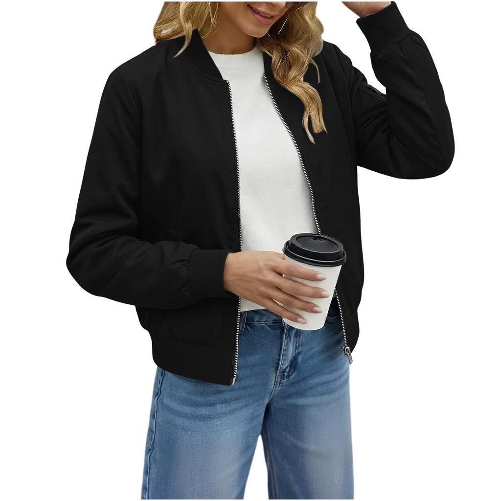 Women's Zip-Up Cardigan Jacket for Daily Casual Wear