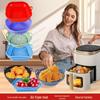 Silicone Air Fryer Baking Pan & Heat Insulation Mat – Reusable, Foldable, Round, Anti-scalding