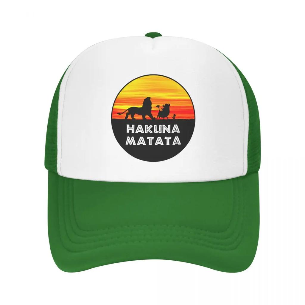 Custom Hakuna Matata Baseball Cap for Unisex Women Adjustable Trucker Hat Outdoor Snapback Hats