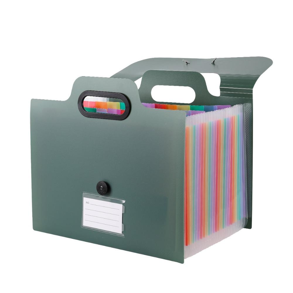 Buckle Closure Expanded File Folders Colorful Inner Pocket File Holder A4 Document Bag  Home