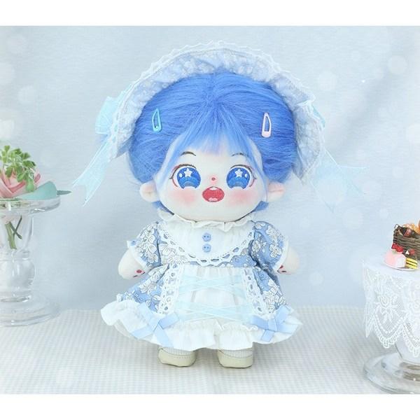 Mochadoll 20cm bavlněná panenka Blue Irene idol panenky bez atributů, Oblíbené hračky pro korejské děti
