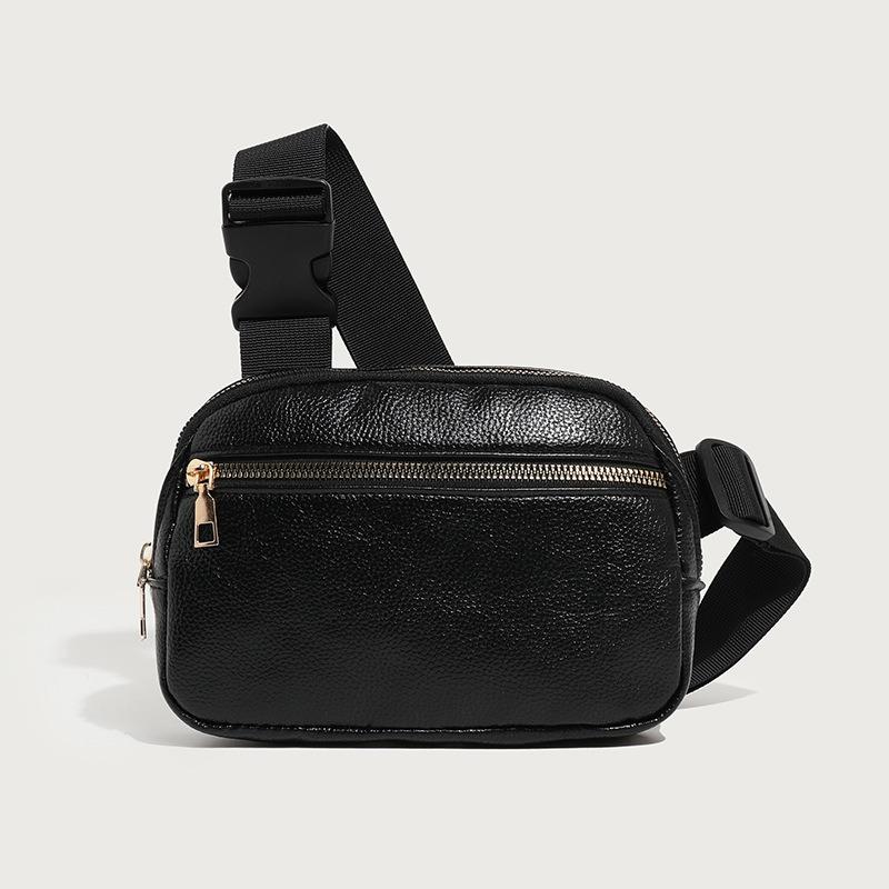 New adjustable belt trendy cool handsome fanny pack solid color versatile women's backpack diagonal span fanny pack