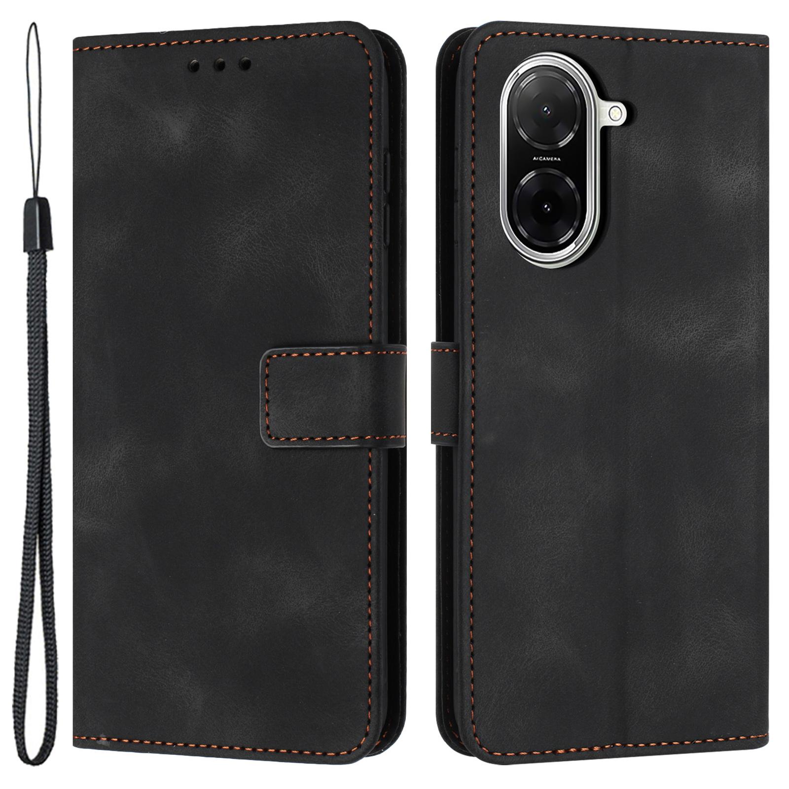 

Для Xiaomi Redmi A5 4G (171.7мм) Чохол Однотонний Шкіряний Гаманець Захисний Чохол для Телефону Black