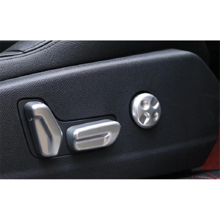 Dla Peugeot 508 ABS Węgiel Chrom Pokrywy Gałek Przycisków Regulacji Przednich Foteli Elementy Wykończeniowe Akcesoria do Stylizacji Samochodu