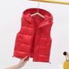 Children's Vest for Boys Girls with Hood Outerwear Kids Velvet Coat Sleeveless Down Jacket Teenagers Winter Waterproof Waistcoat