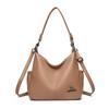 Genuine Brand Soft Leather Shoulder Bag For Women Casual Tote Bag Female Solid Color Purse Simple Design Handbag Commuting Sac