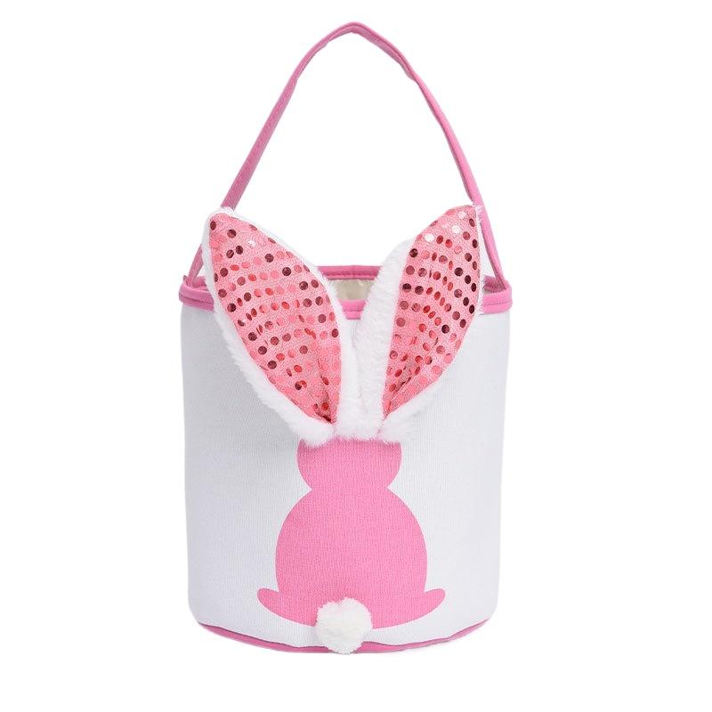 2026 Easter Egg Basket Light Up Plastic Handheld Candy Gift Bucket Bag for Kids Party Hunt Holiday Decorations Accessories