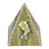 1pcs Hand Finished Pyramid Statue Metal Material Pyramid Ornament  Desktop Decor