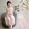 Hanfu Girls' Summer Lotus Vest Two-Piece Set