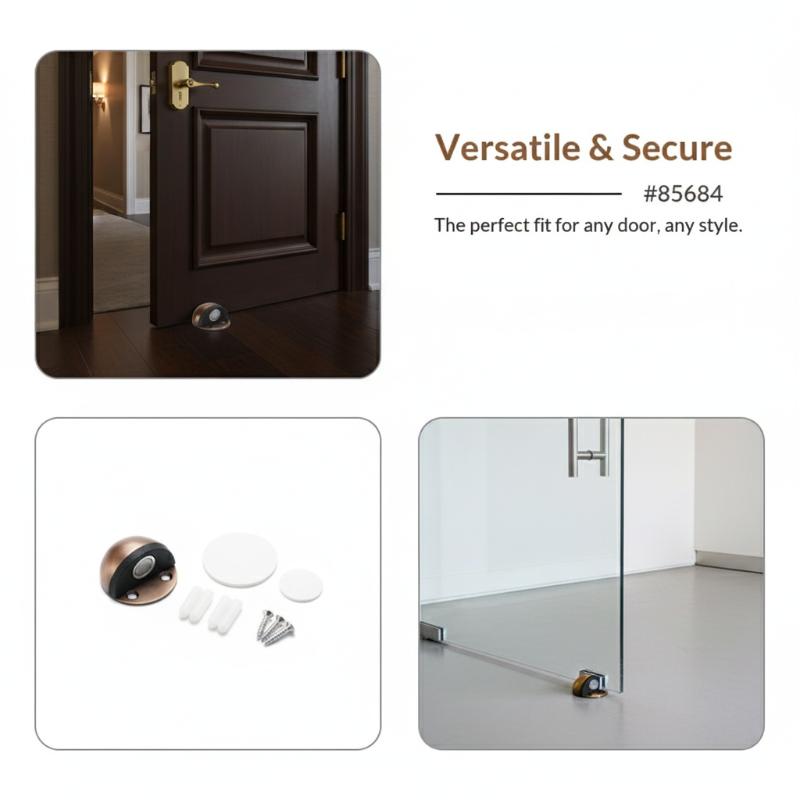 Silicone Magnetic Door Stopper 1 Set No Drill Anti Collision Buffer for Home Office Door Protection Child Safe