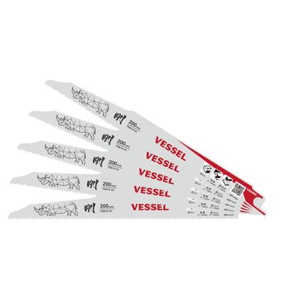 VESSEL Reciprocating Saw Rhino Series ALC 10 14 Blade 200mm Overall 5 Blades Per Blades, (for Demolition/dismantling), & Teeth, 1.27mm Thickness,