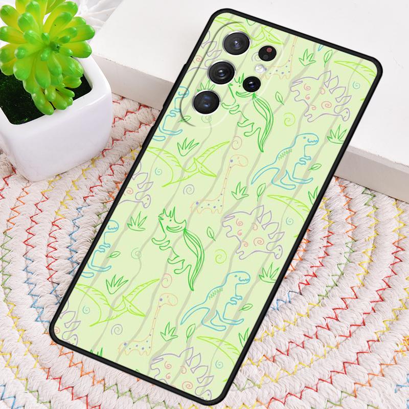 Dinosaur Pattern Phone Case for Samsung Galaxy Note 10 Pro S26 Ultra S23 S24 FE S25 S21 S22 PLUS Shockproof Cove