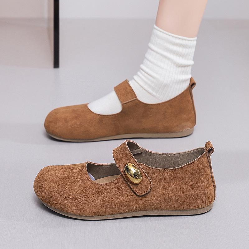 Women's Retro Mary Jane Shoes, Hidden Height, Soft Soles, Round Toe, Closed Heel, Spring/Autumn Style