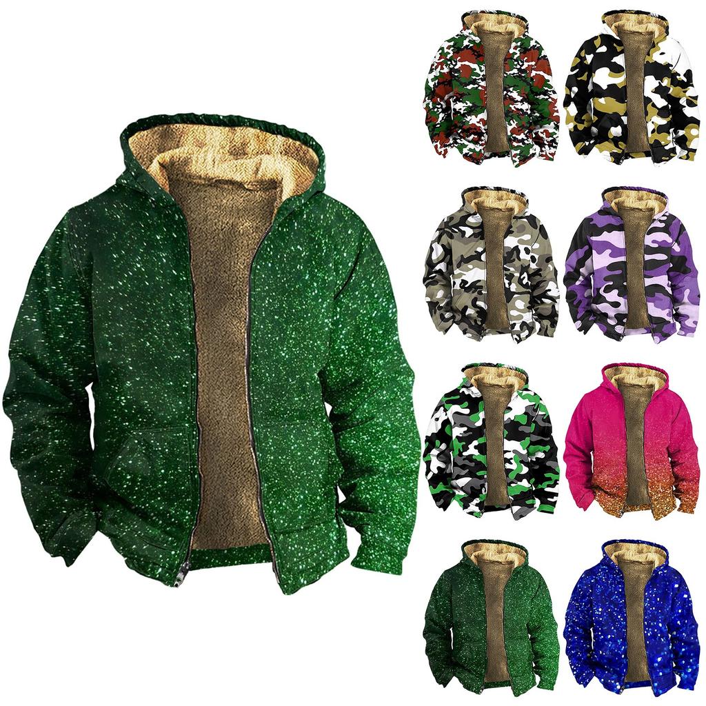 Men's Thickened Button Double Pocket Jacket With Pocket Insert Cotton Jacket