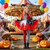 Dětské kostýmy na Halloween: strašidelný klaunský kostým, vtipný a bizarní kostým, děsivá panenka, karnevalové šaty pro dívky