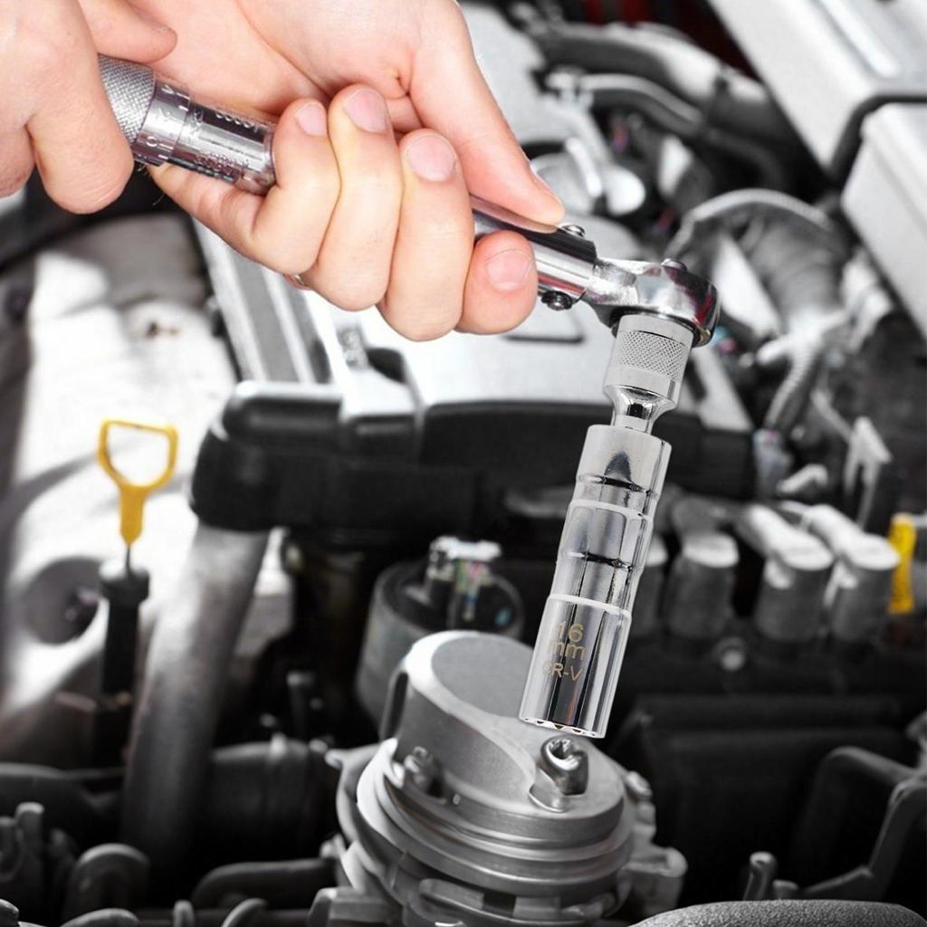 Zündkerzenstecknuss 14mm/16mm Magnetisch Universal Auto Zubehör Stecknuss Entfernungswerkzeug Für Werkstatt Auto ATV Traktor Rasenmäher LKW SUV