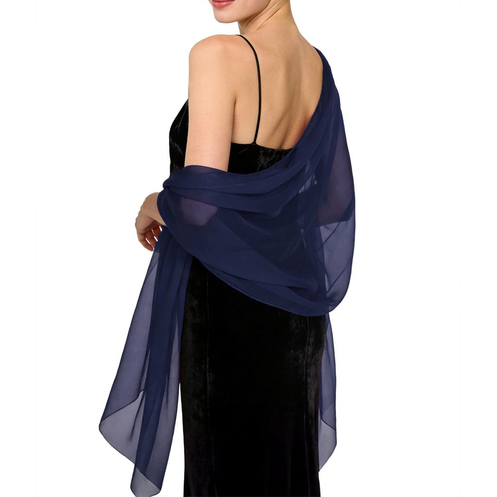 Damen-Abendschal Leichter durchsichtiger Wickelschal für formelle Party Hochzeit Abschlussball Accessoire Elegantes Design Weicher Stoff