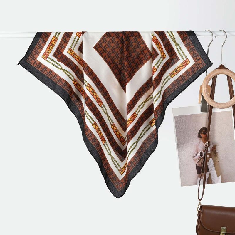 Hot-selling silk scarves women's temperament versatile simple warm small scarf scarf scarf spring and autumn warm scarf