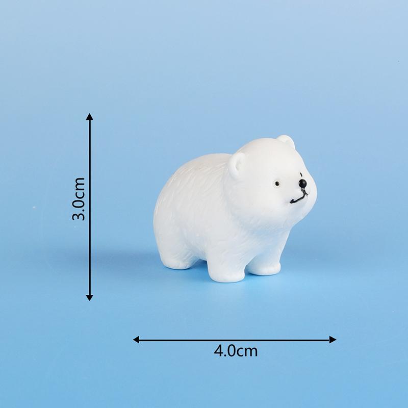 

Творческий мультфильм Белый медведь Куклы Фигурки Миниатюрная игрушка Настольный автомобиль Украшение DIY Украшения Аксессуары Детские Подарки