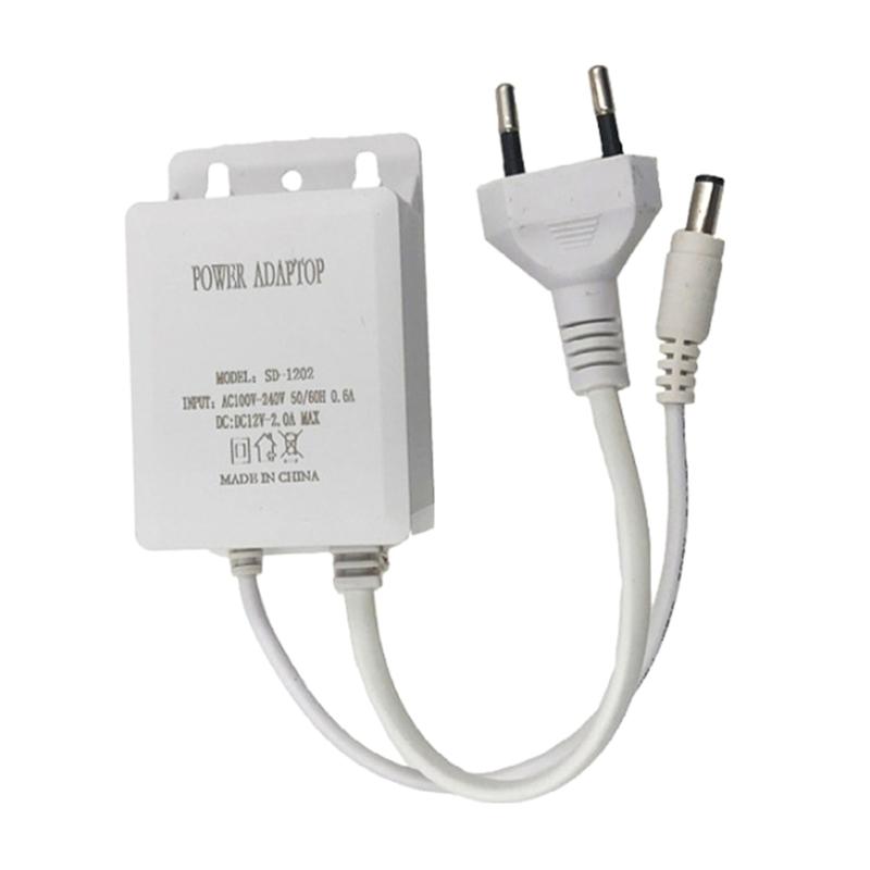 AC100 240V to DC12V 2A Power Adapter Universally Input andWaterproof Outdoor Design for Electronics