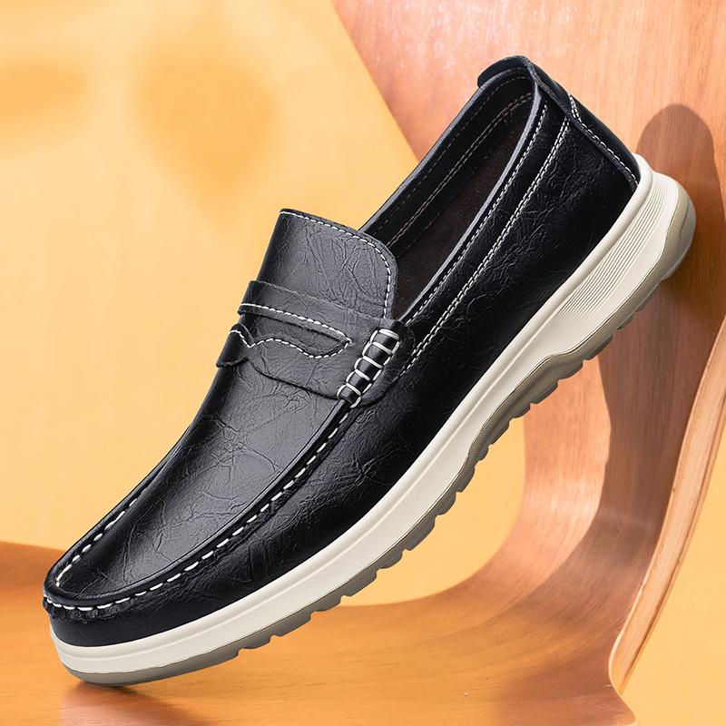 High Quality Men Comfortable Two-layer Cowhide Casual Leather Shoes Hand Sewn Fashionable Breathable Outdoor Casual Sports Shoes