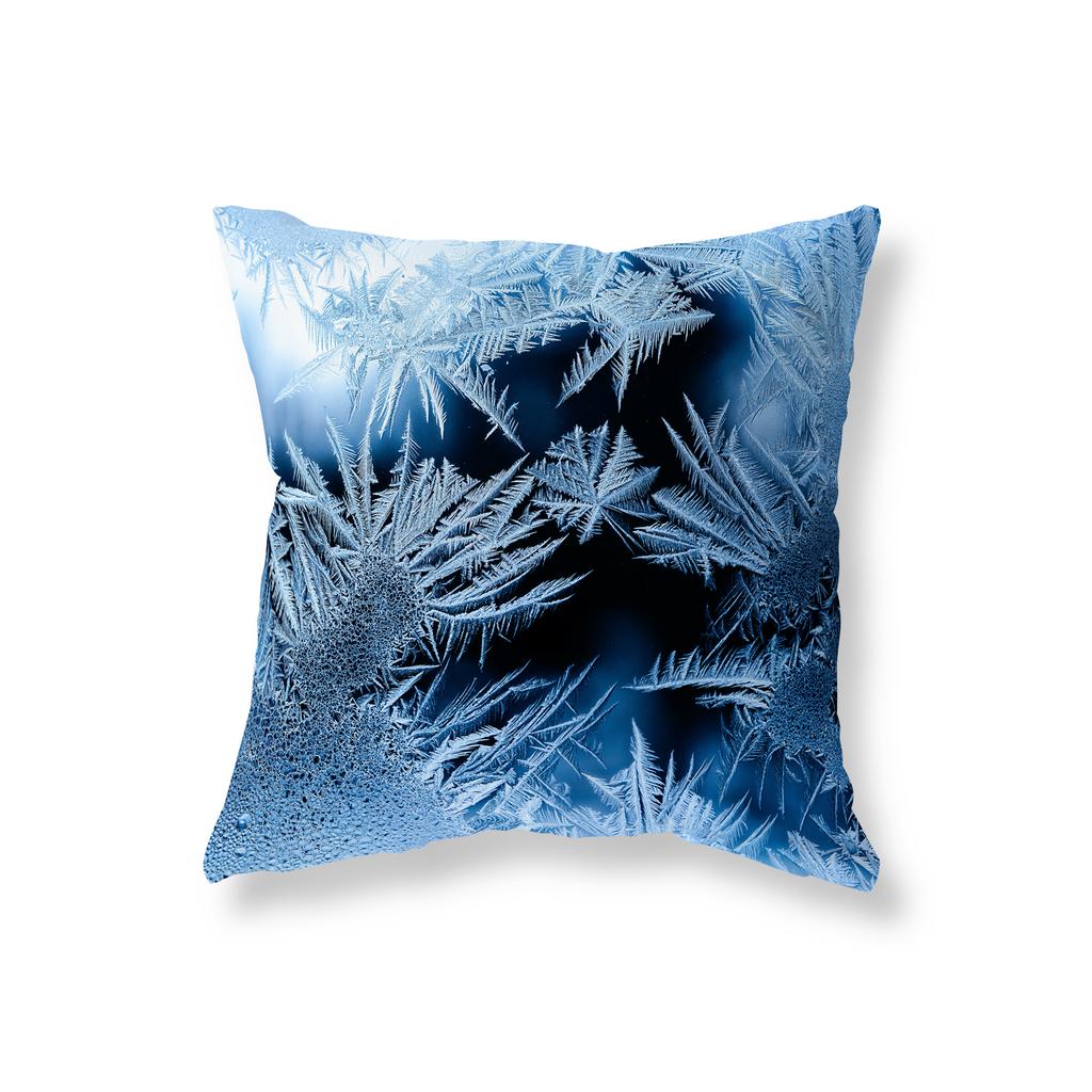 Snow Scene Snowflake Pillowcase Sofa Car Decoration Office Game Chair Cushion Cover Room Bedside Home Decoration Pillowcase