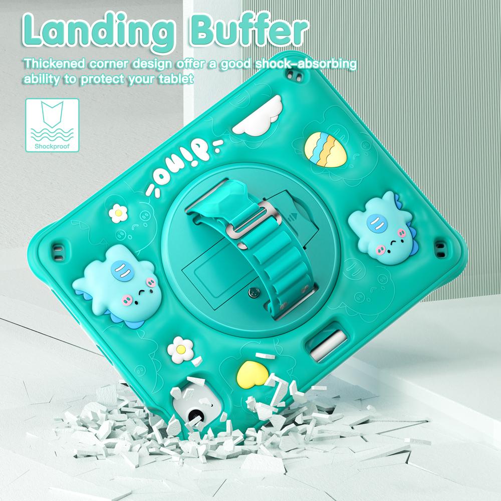 Cartoon Silicone+PC Tablet Cases for IPad Air 11 2026/2025 Case IPad Pro 11 2022/2021 Air 4/5 Air5/Air4 Cover Rotate Stand Shell