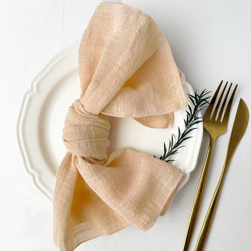 10 יחידות מפית בד כותנה מפית ארוחת ערב בכמות גדולה רחיצה 11.5"×11.5" לחתונה וינטג' מסיבה מקלחת תינוק מקלחת כלה יום הולדת