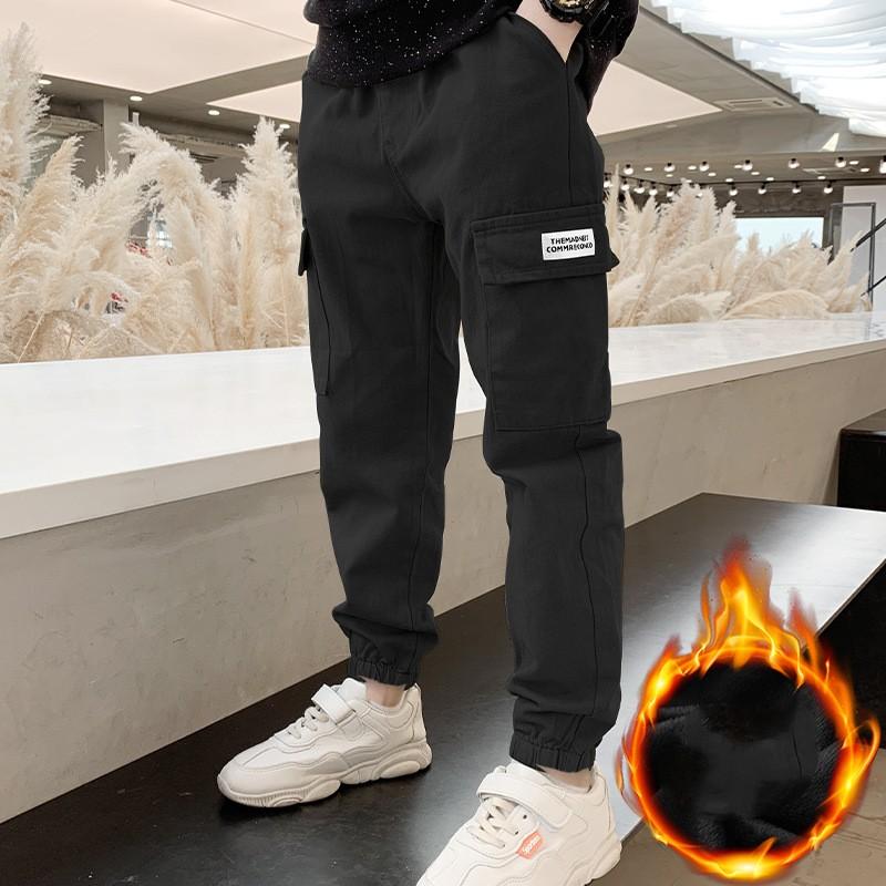 

Мальчики Осень и зима Брюки карго Детские спортивные брюки с буквенным принтом Подростки Повседневные Красивые Спортивные штаны 140 чёрный