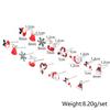 8Pairs Christmas Tree Snowflower Santa  Garland Elk Shape Earrings Ear Studs Set
