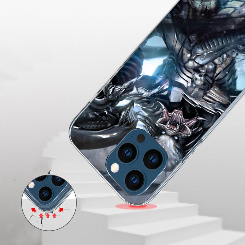 Alien Vs Predator Painted Phone Case For iPhone 17 Air 16 Pro Max 16E 15 + 14 Plus 11 12 13 Mini 7 8 SE Gift Print Cover Fundas