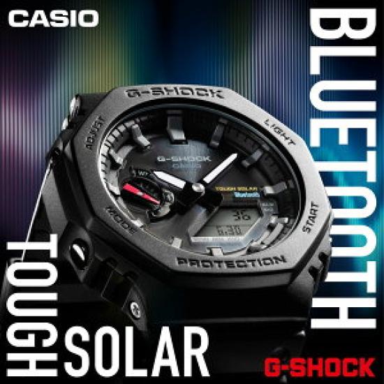 

Casio G-Shock GA-B2100-1A1JF, Питание от Tough Solar, Связь со смартфоном по Bluetooth, Полностью черные CasiOak с защитой корпуса Carbon Core Guard, Мужские спортивные часы, Совершенно новые